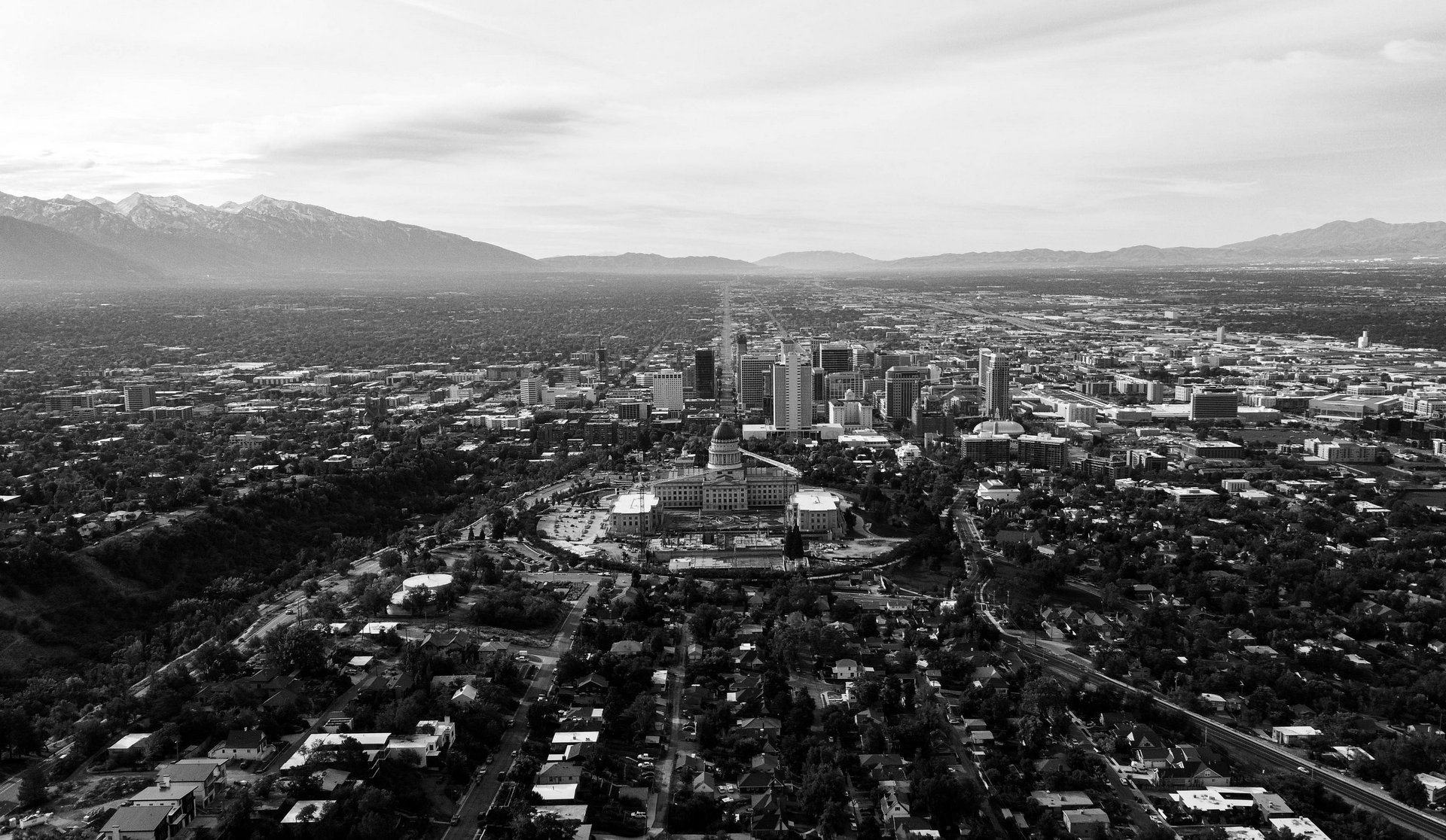 Aerial view of Salt Lake City